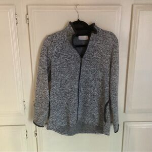 Stan Herman Heathered Gray Women's Full Zip Medium